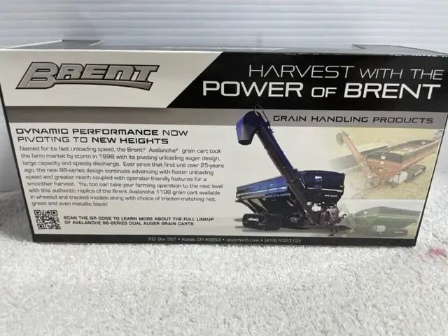1/64 BRENT AVALANCHE 1198 Grain cart Die-cast farm Toy