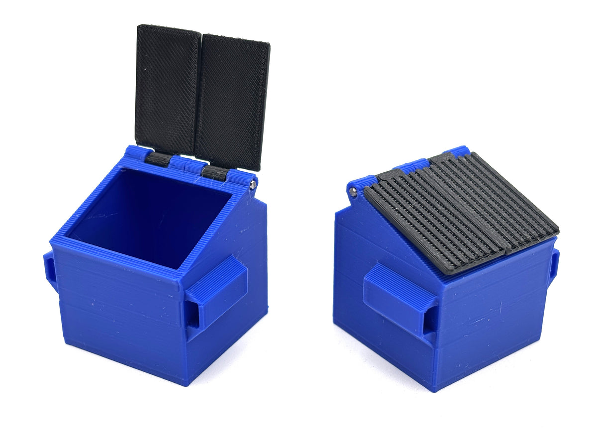 1/64 3D Print Blue Dumpster