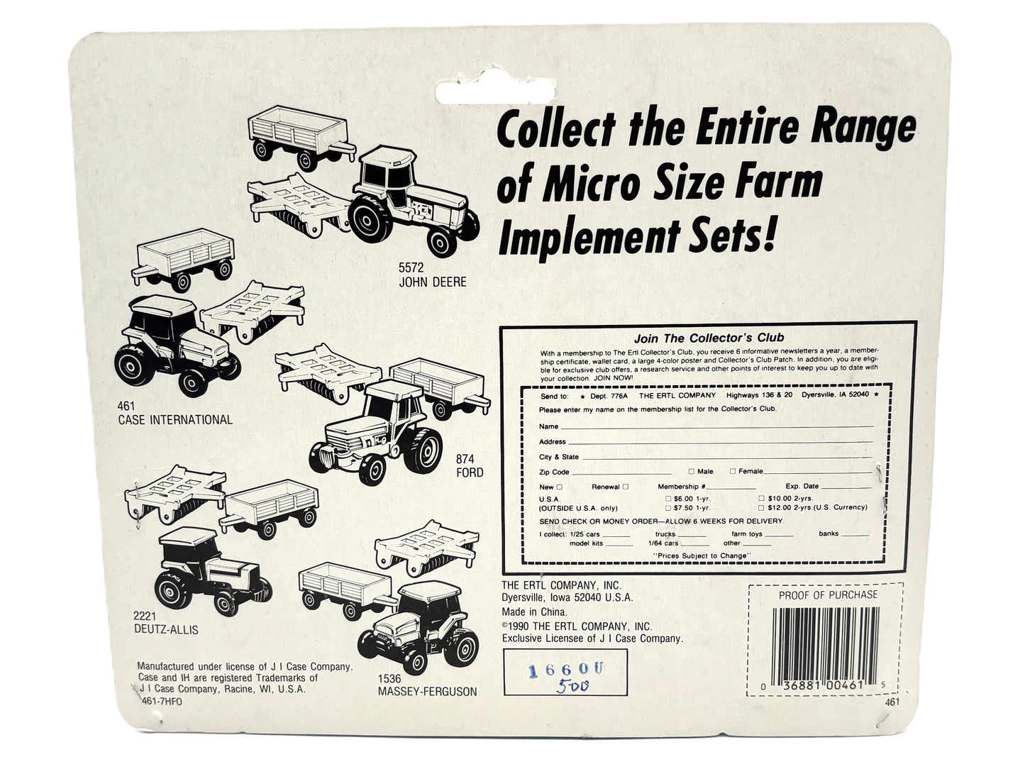 1/87 Case International Micro Size Farm Set