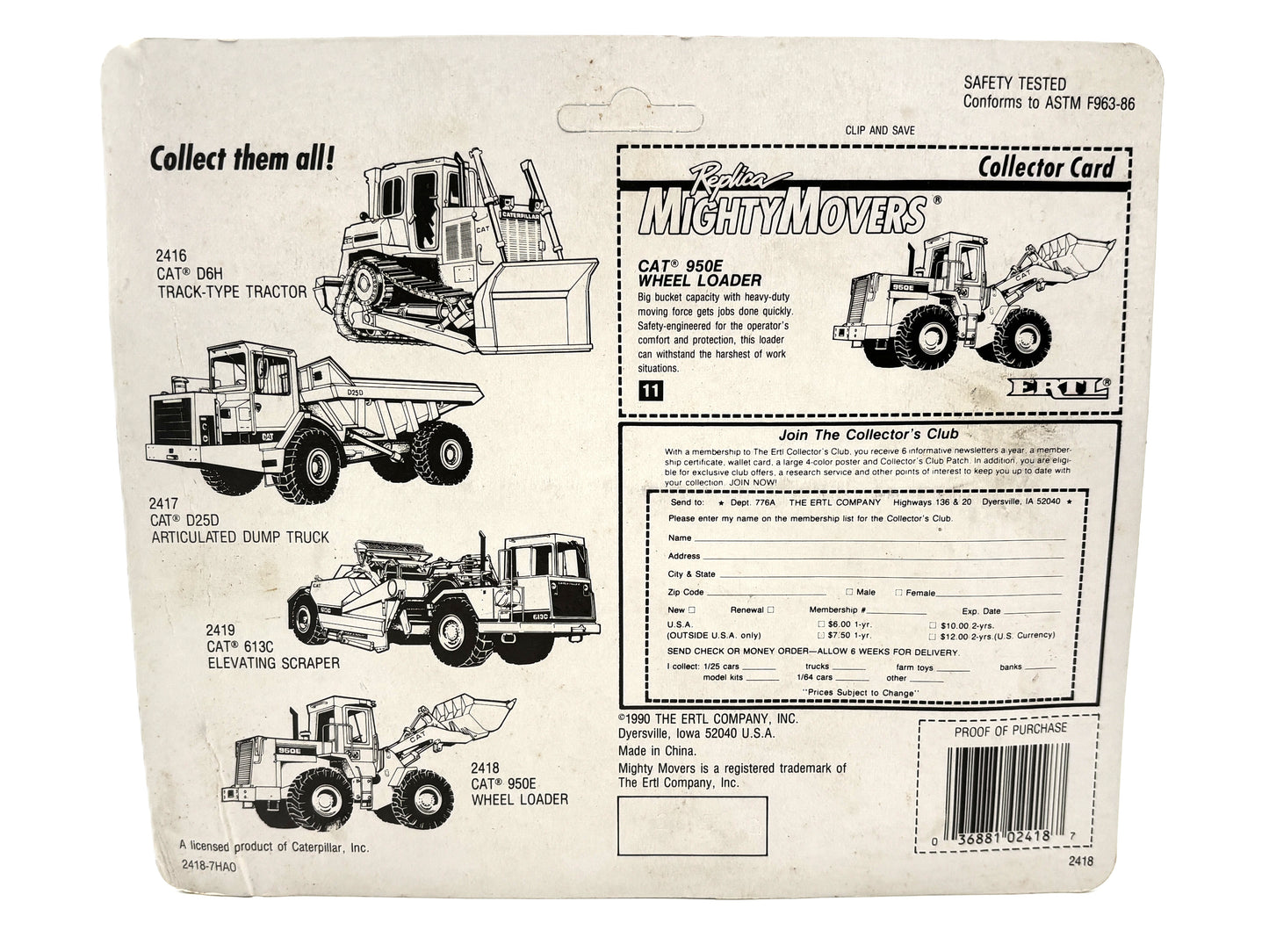 1/64 Caterpillar 950E Wheel Loader