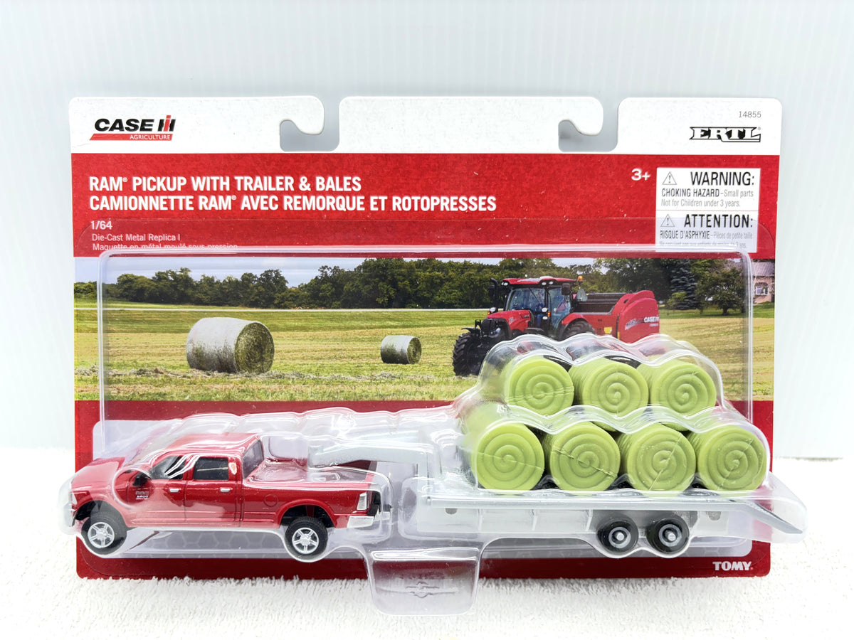 1/64 Ram Pick-up with Trailer + bales