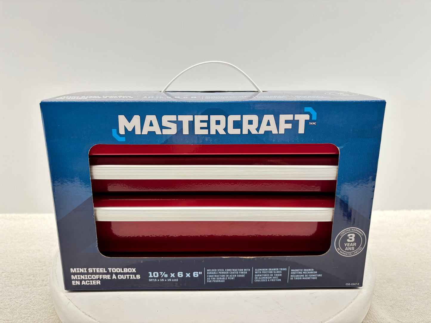 MasterCraft Mini Steel Toolbox ''Red''