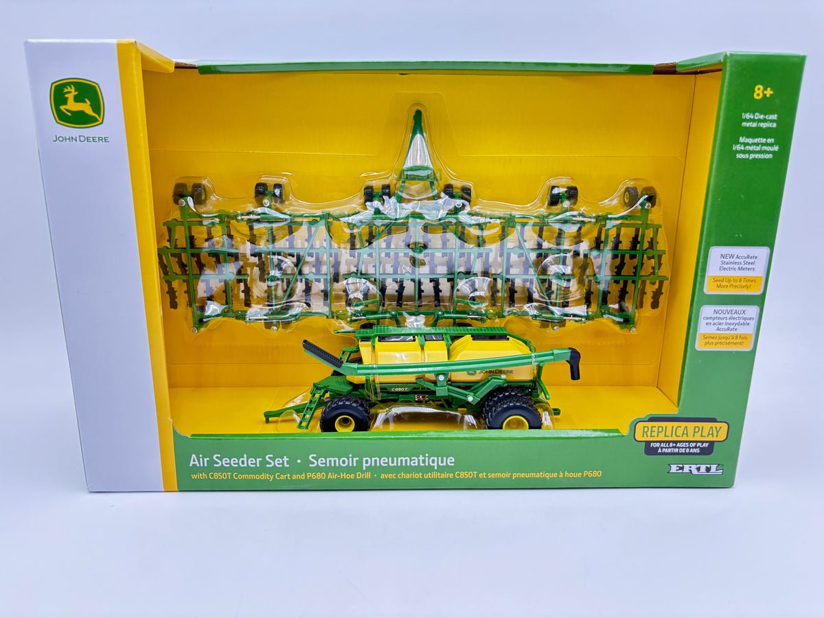 1/64 John Deere C850T w/P680 Drill Air Seeder Set