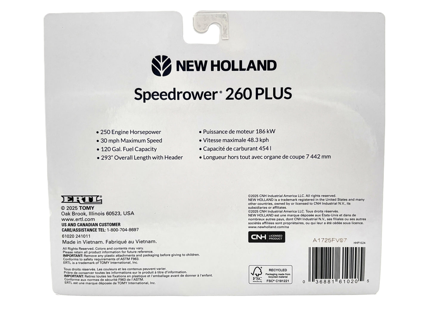 1/64 New Holland Speedrower 260 Plus (Yellow)