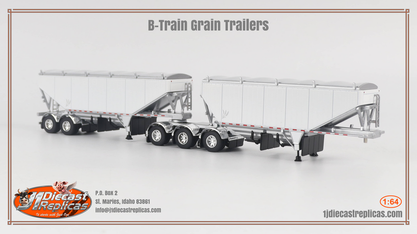 1/64 Super B Trailer Set (White w/silver frame)