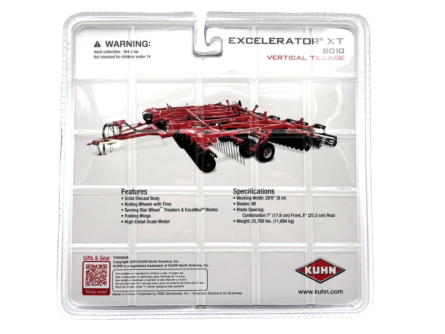 1/64 Kuhn Excelerator XT 810 Vertical Tillage