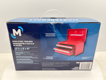 MasterCraft Mini Steel Toolbox ''Red''