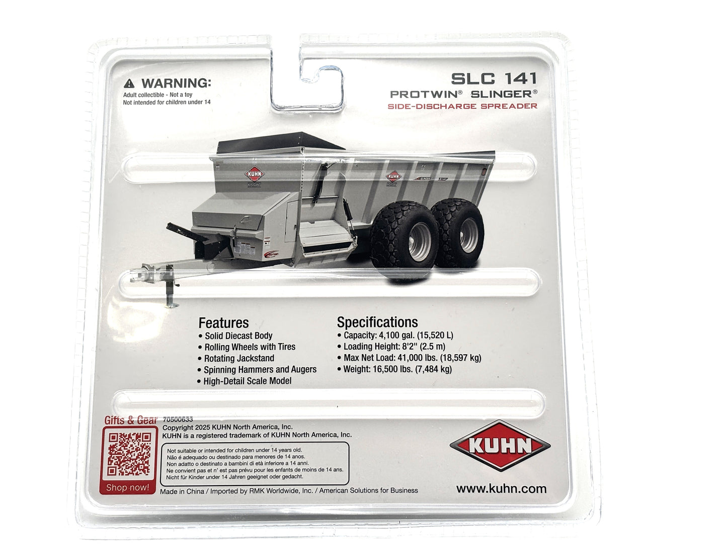 1/64 Kuhn SLC 140 Manure Spreader