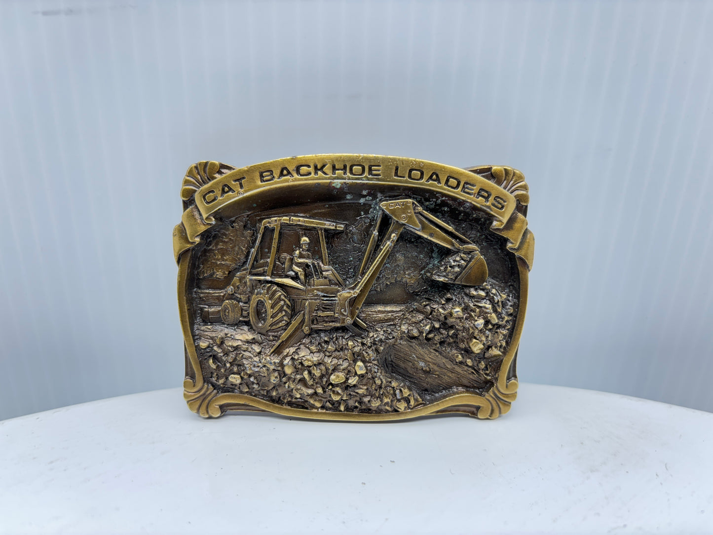 Cat BackHoe Loaders Belt Buckle