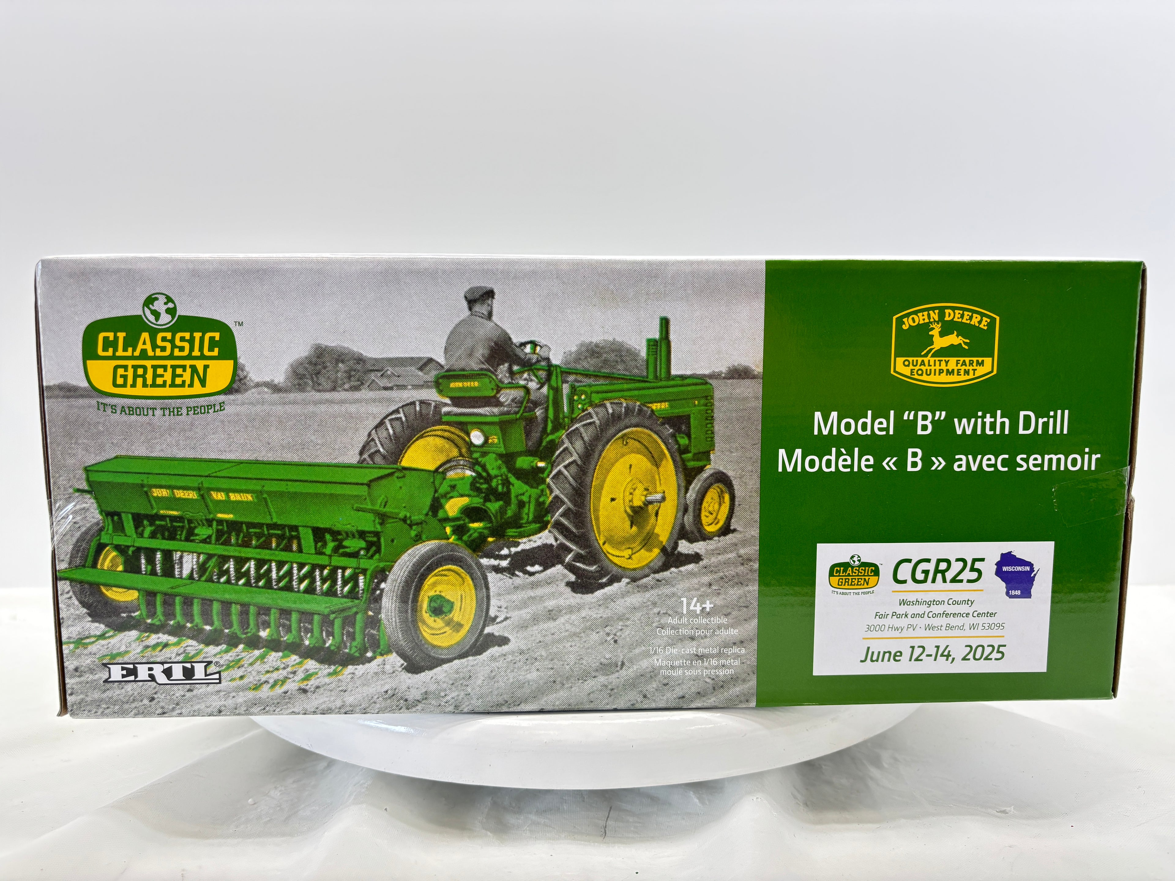 1/16 John Deere Model "B" with Grain Drill