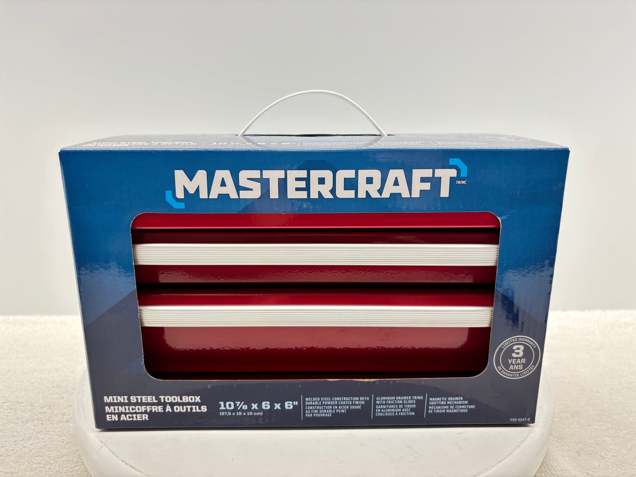 MasterCraft Mini Steel Toolbox ''Red''
