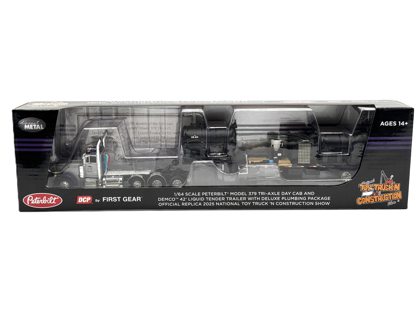 1/64 Peterbilt 379 Tri-axle with Demco Trailer