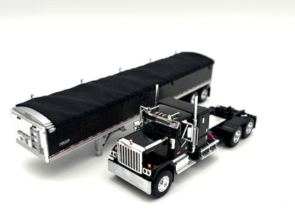 1/64 GMC General with 43 Wilson Trailer Black