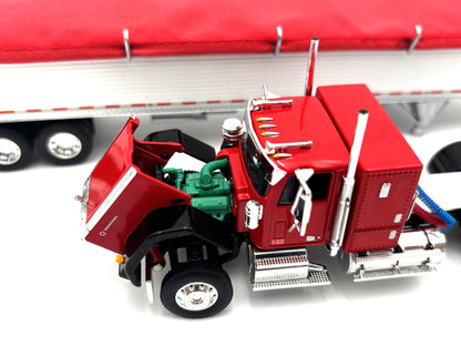 1/64 GMC General with 43 Wilson Trailer Red