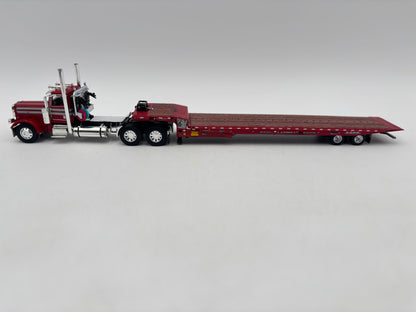1/64 Peterbilt 389 w/Landoll Traveling Trailer (Red)