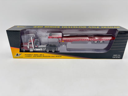 1/64 Peterbilt 389 w/Landoll Traveling Trailer (Red)