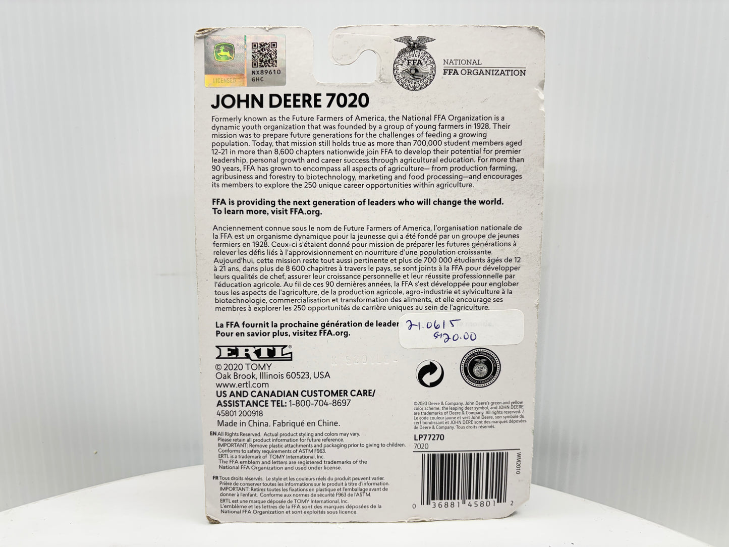 1/64 John Deere 7020 FFA