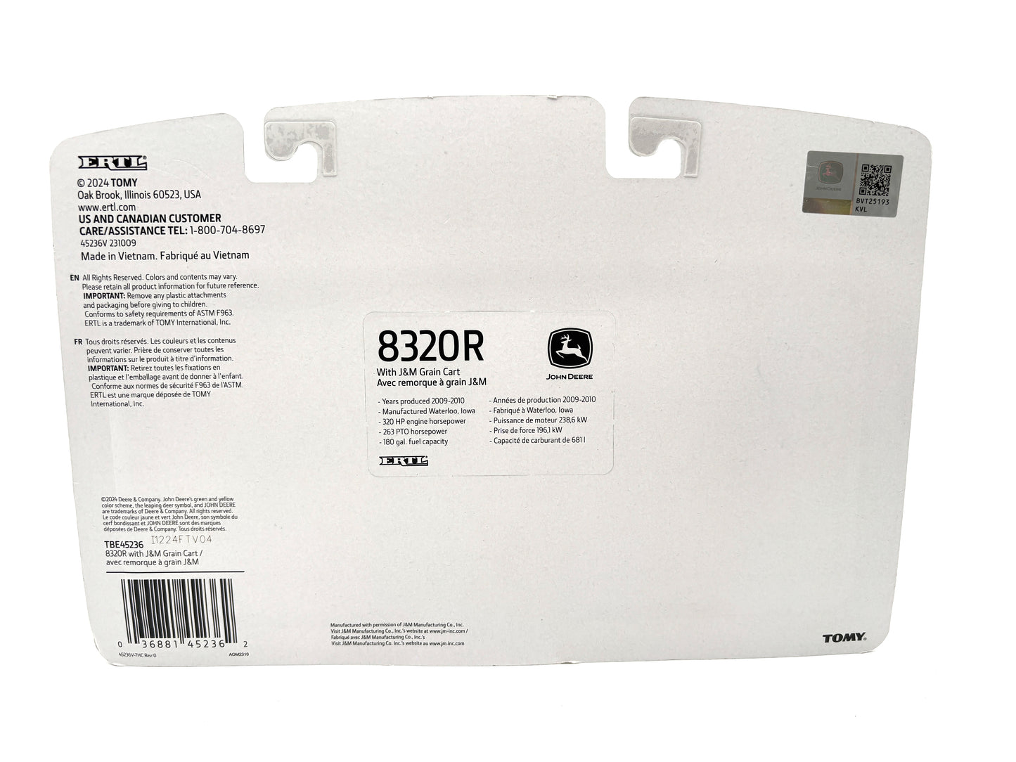 1/64 John Deere 8320R with J&M Cart