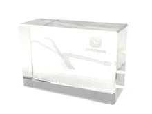 John Deere Crystal Paperweight 175th