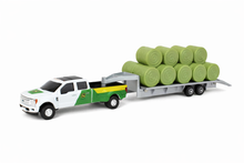 1/64 John Deere Ford pickup with bales and trailer set