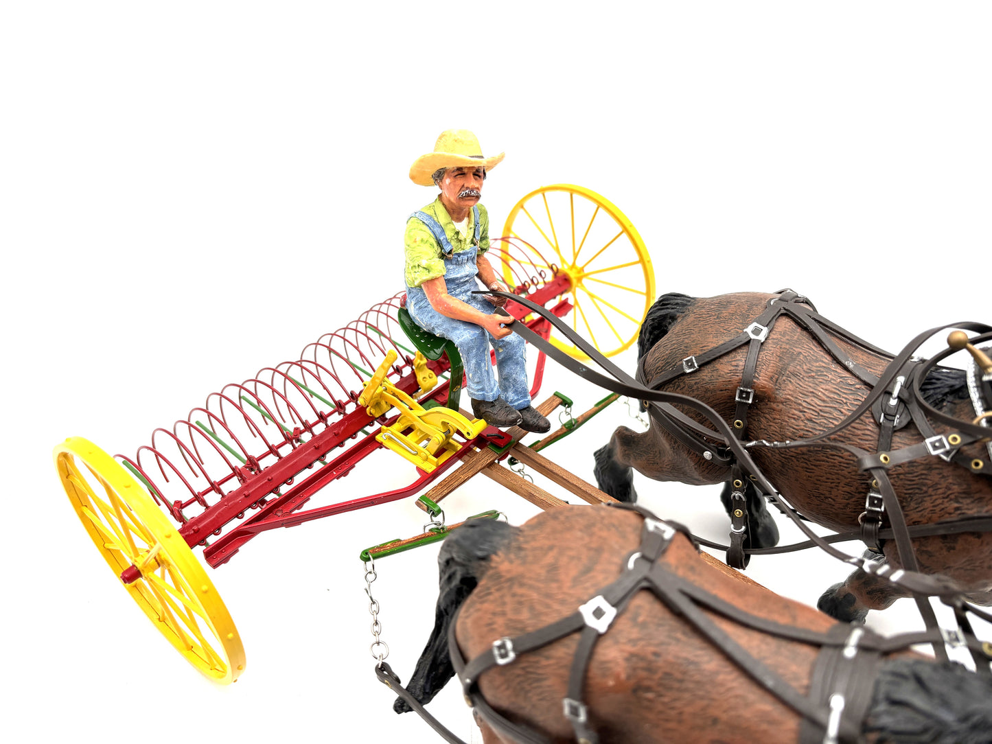 1/16 John Deere Sulky Rake with Team