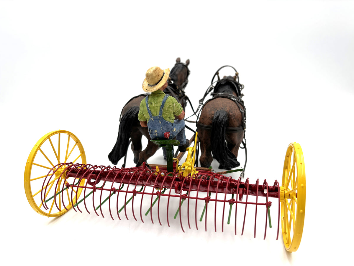 1/16 John Deere Sulky Rake with Team – Creekside Farm Toys