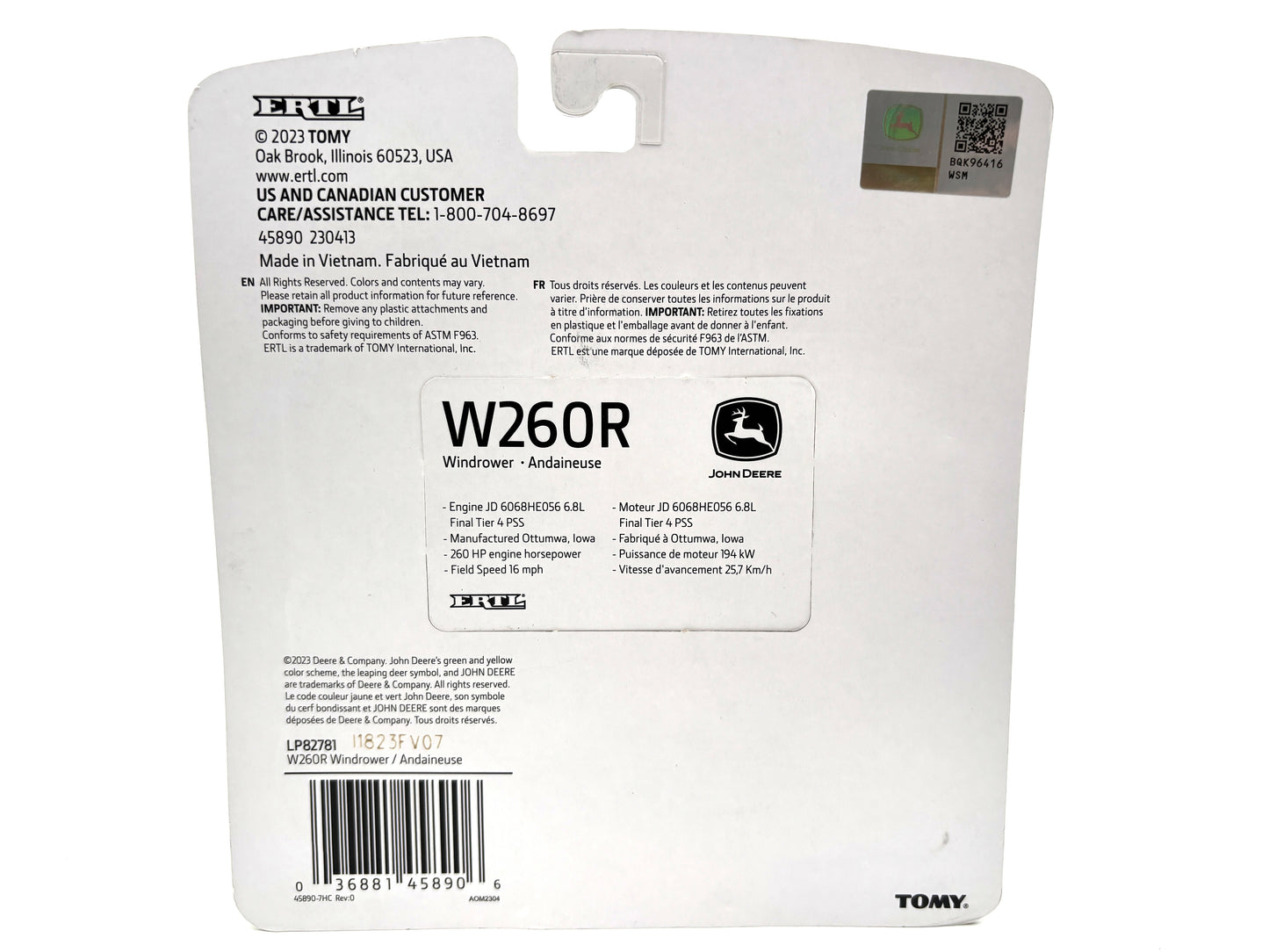 1/64 John Deere W260R Windrower