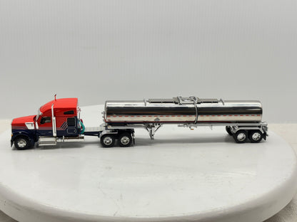 1/64 Kenworth W990 76'' Midroof (Orange-Blue)