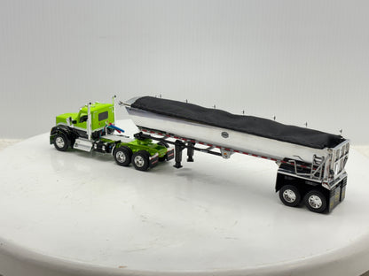 1/64 Kenworth W990 Day Cab (Green-Black)