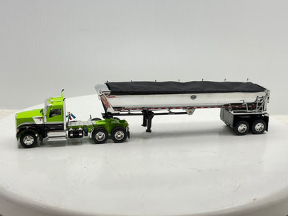 1/64 Kenworth W990 Day Cab (Green-Black)