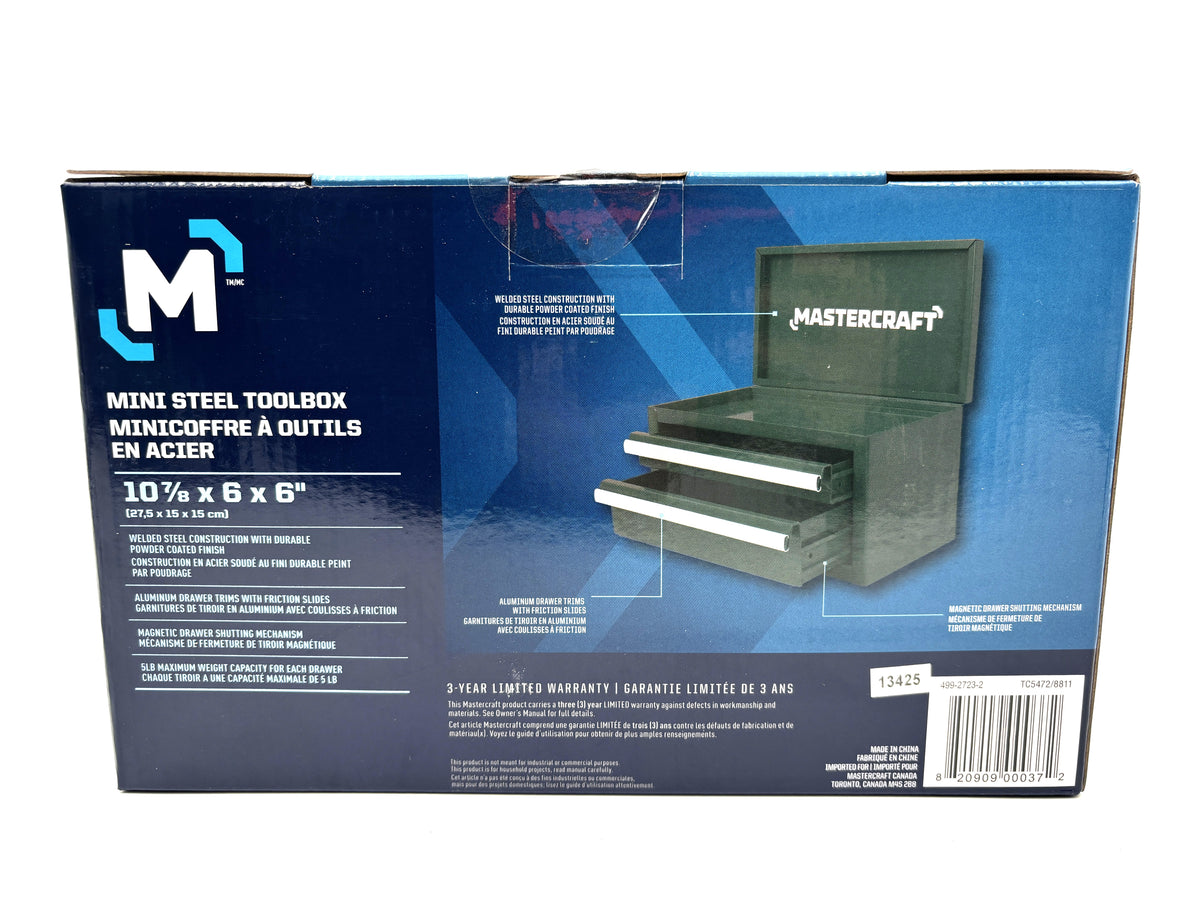 MasterCraft Mini Steel Toolbox 