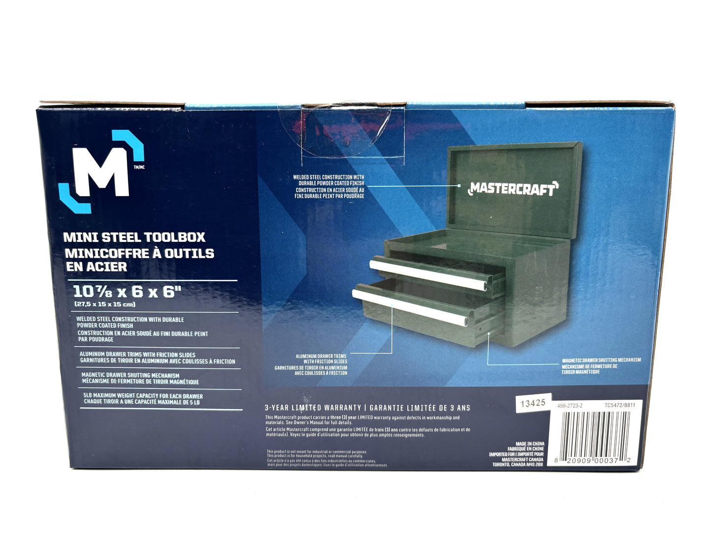 MasterCraft Mini Steel Toolbox "Green"