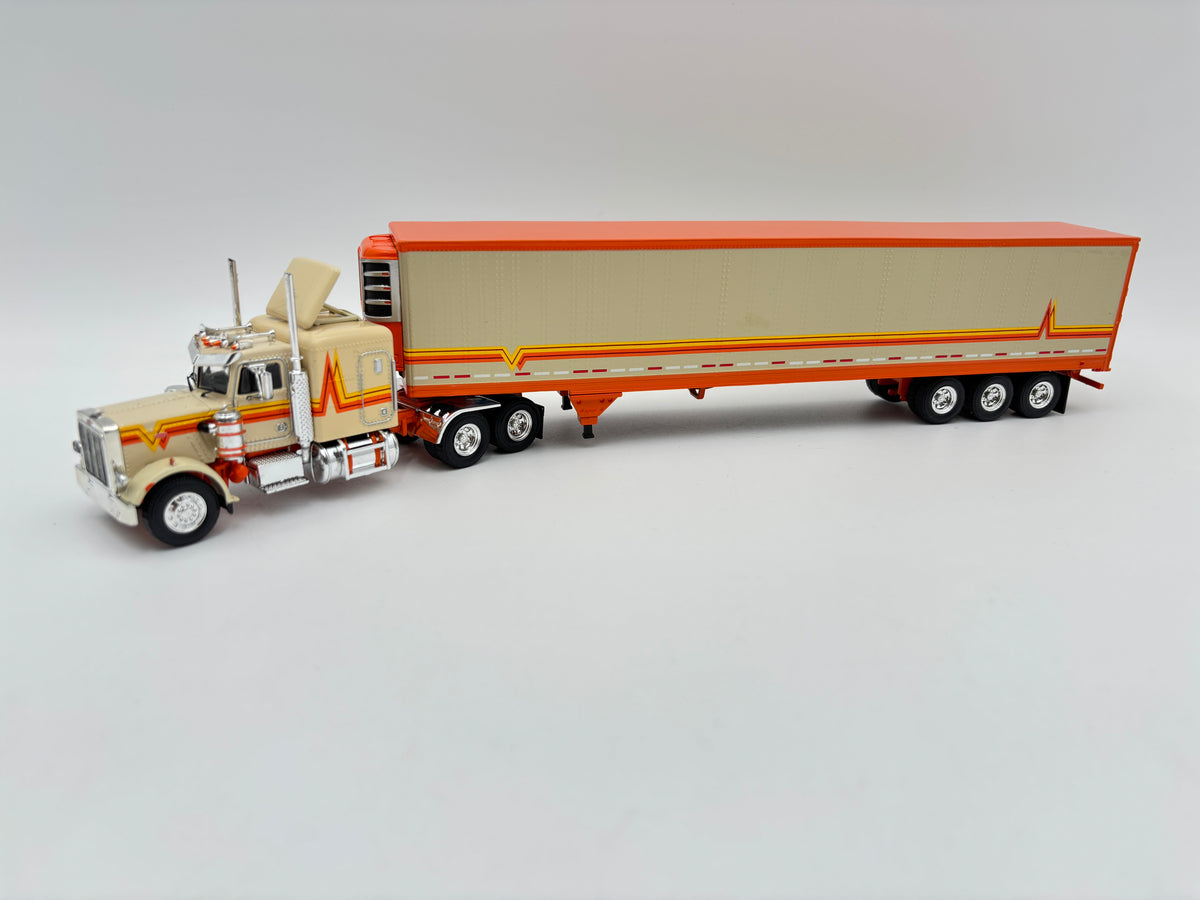 1/64 Peterbilt 359 w/trailer (Orange & Tan)