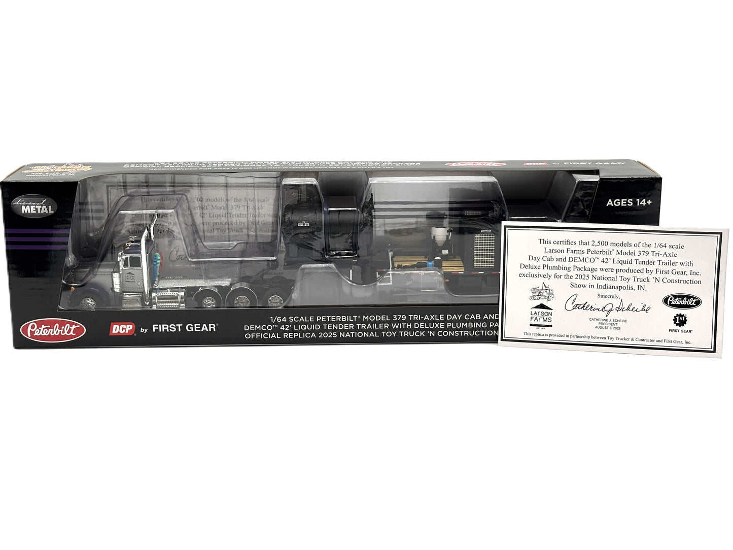1/64 Peterbilt 379 Tri-axle with Demco Trailer