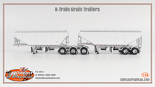 1/64 Super B Trailer Set (White w/silver frame)
