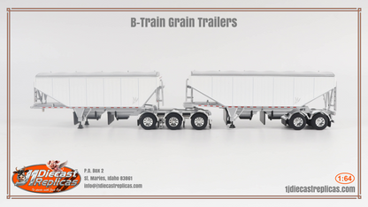 1/64 Super B Trailer Set (White w/silver frame)