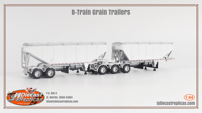 1/64 Super B Trailer Set (White w/silver frame)