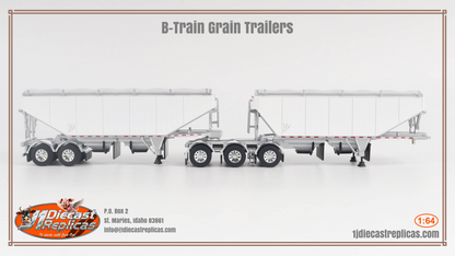 1/64 Super B Trailer Set (White w/silver frame)